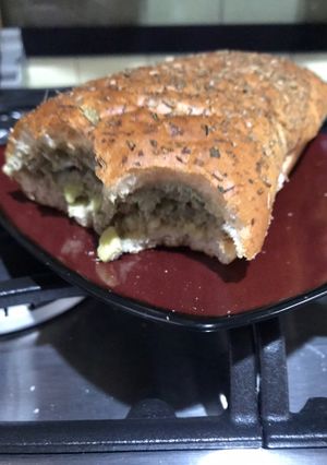 Una foto de Ciapata de puré de sardina y aguacate