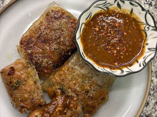 Dumplings con papel de arroz