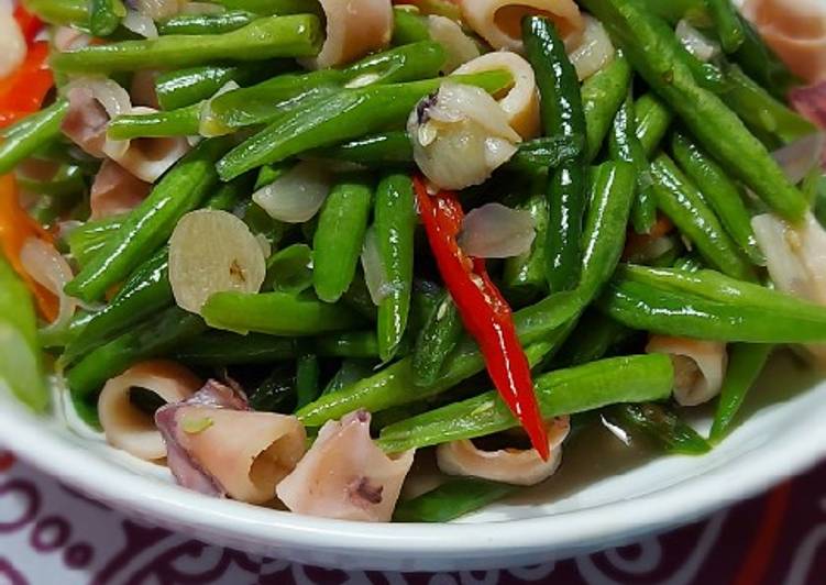 Resep Baru Tumis Buncis Cumi Asin Sedap