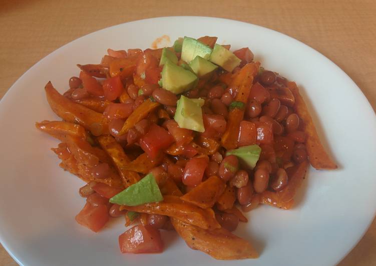 Steps to Make Super Quick Homemade Sweet Potato Chili Fries