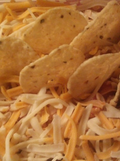 A picture of Layered Tostito Dip.