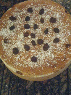 Una foto de Torta vegan de banana y granola riquísima