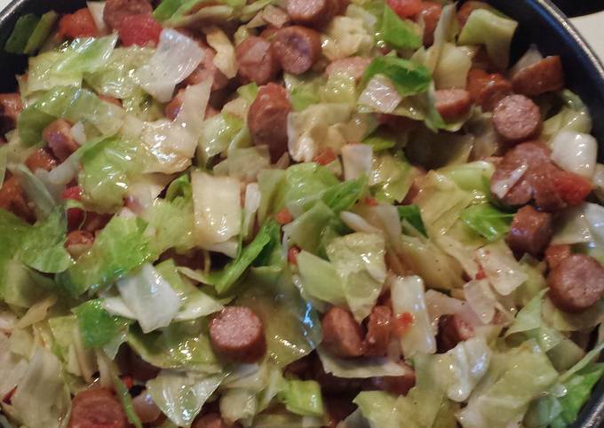 Recipe of Quick Smoked sausage &amp; cabbage