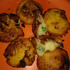 Matar ki tikki A picture of Matar ki tikki.