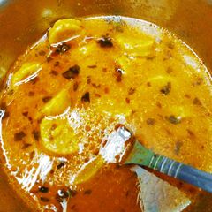 A picture of Gatte ki sabji.