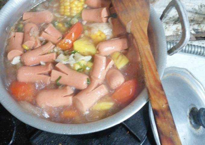 Sup Rempah Sosis Jagung (prepare menu buka puasa)
