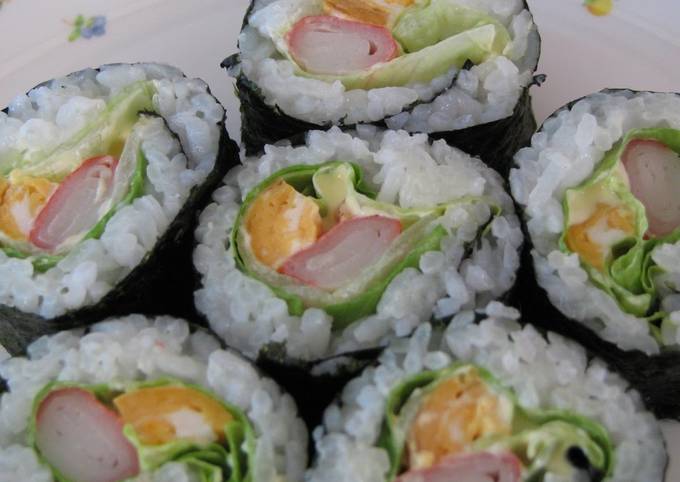 Recipe of Homemade Lettuce Sushi Rolls