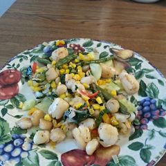 Sea Scallops on Succotash A picture of Sea Scallops on Succotash.