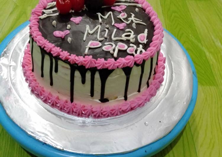 Kue ulang tahun rainbow cake kukus