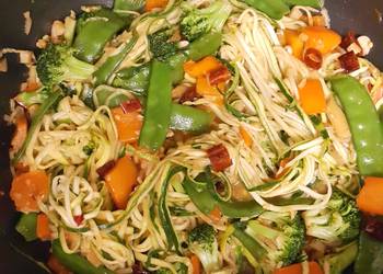Easiest Way to Recipe Tasty Asian zucchini noodles stir fry