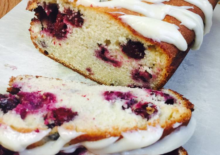 Steps to Make Homemade Blackberry And White Chocolate Loaf Cake