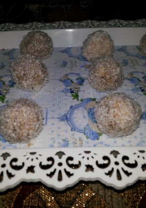 صورة لوصفة كرات جوز الهند