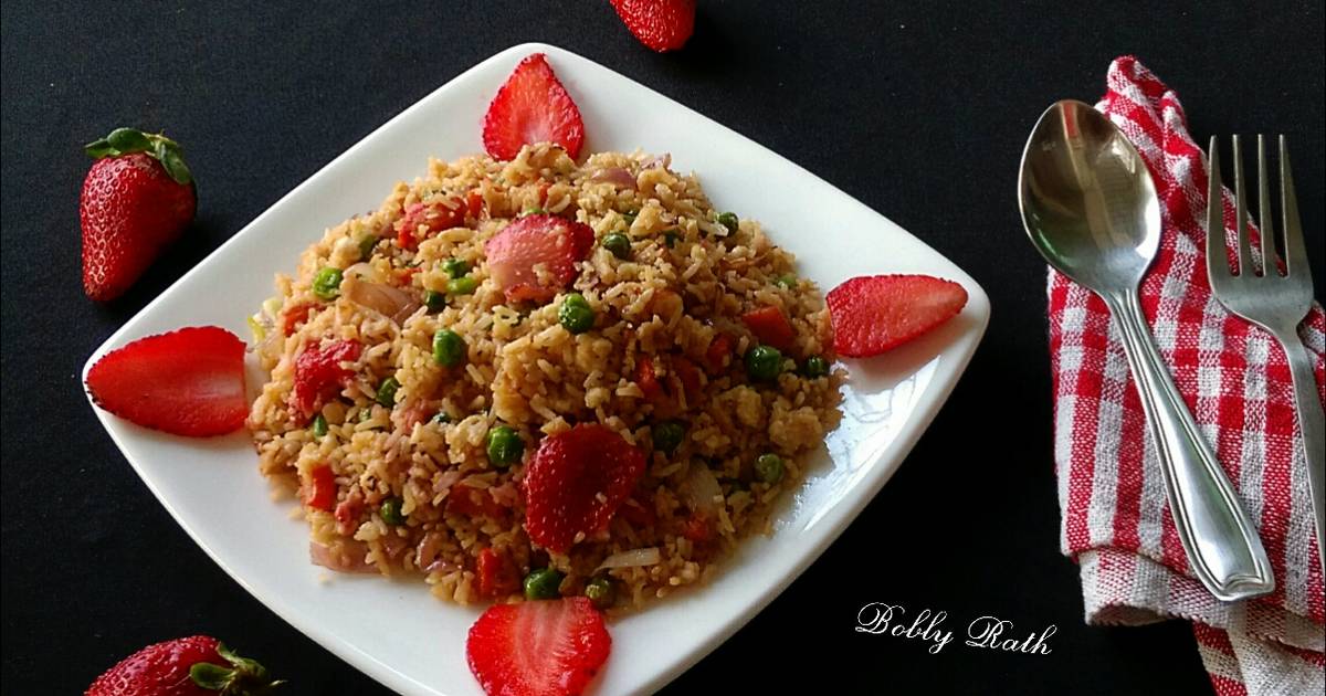 Strawberry Cottage Cheese Fried Rice Recipe By Bobly Rath Cookpad