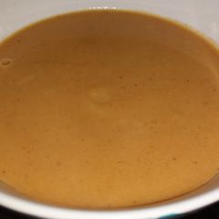 A picture of Curried carrot soup.