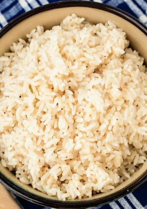 A picture of Lime Coconut Rice.
