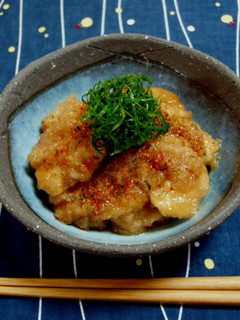 A picture of Japanese-Style Sautéed Chicken Breast Mizore Stew.
