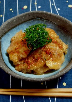 A picture of Japanese-Style Sautéed Chicken Breast Mizore Stew.
