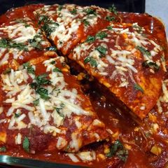 A picture of Pineapple Enchiladas.