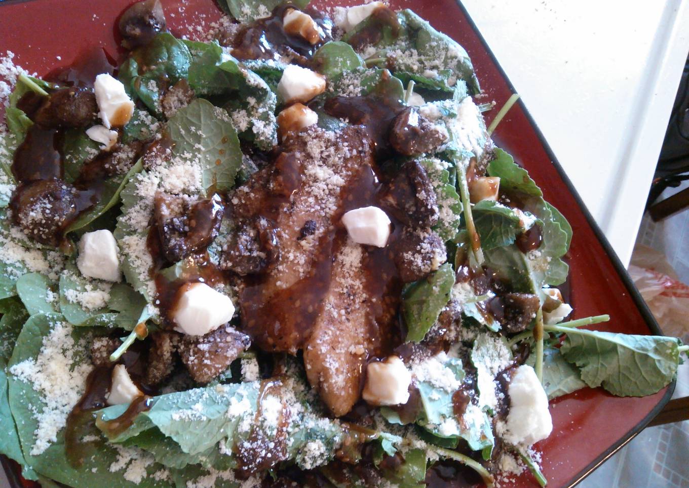 Sesame Ginger Tilapia and Baby Bella Salad