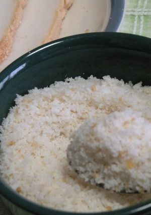 A picture of DIY Flour-Free Panko from Rice Bread.