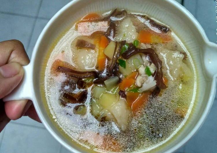 Resep: MPASI 9mo sup kentang yang Renyah