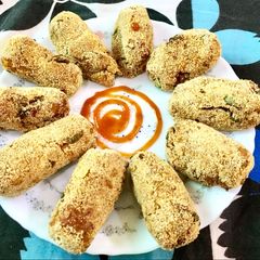 A picture of Oil free veg cutlet.