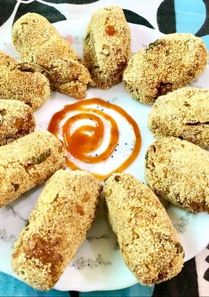 A picture of Oil free veg cutlet.