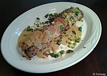Easiest Way to Cook Delicious Sesame  Peanut Crusted Pork Tenderloin with Wasabi Cream Sauce