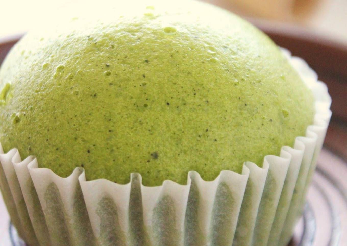 Steamed Matcha Green Tea Buns with Pancake Mix