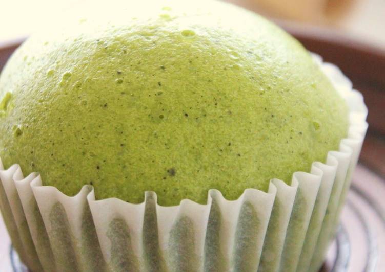 Steamed Matcha Green Tea Buns with Pancake Mix Steamed Matcha Green Tea Buns with Pancake Mix