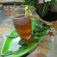 Mint leaves and Lemongrass Tea A picture of Mint leaves and Lemongrass Tea.