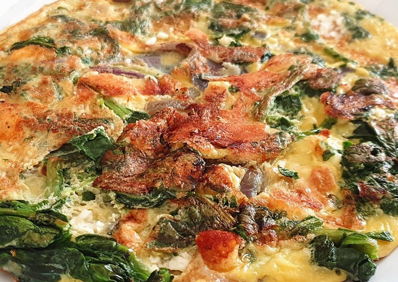 Omelette épinards chèvre