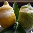 Limón helado relleno, helado de limón