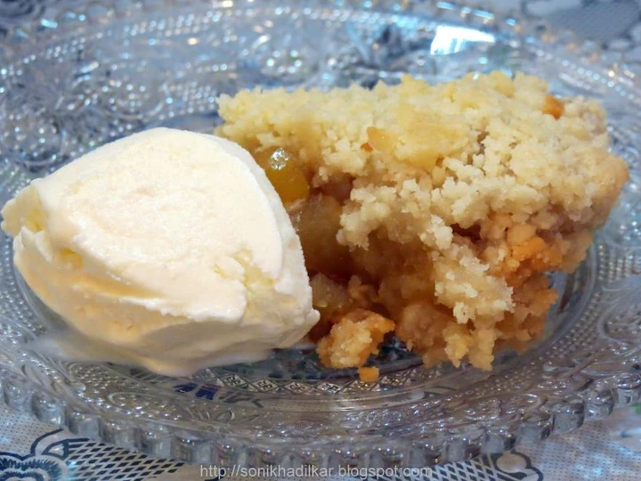 Easy Way Prepare Apple Crumble which Delicious