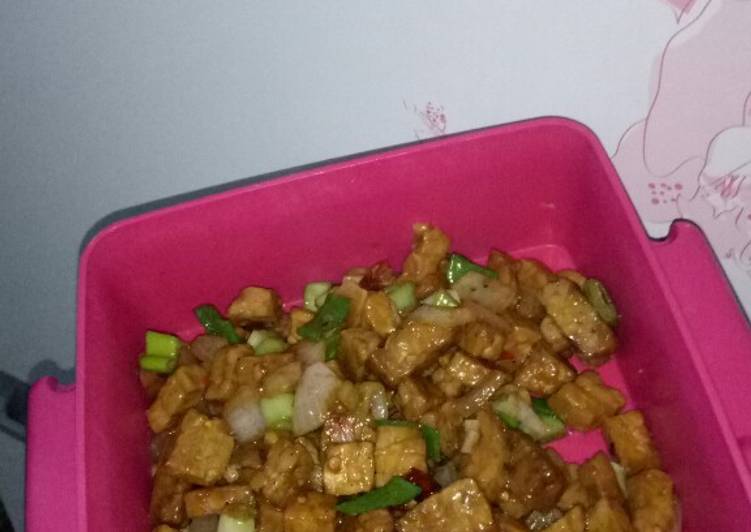 Bumbu meracik Tempe saos tiram pedas simple yang Enak Banget