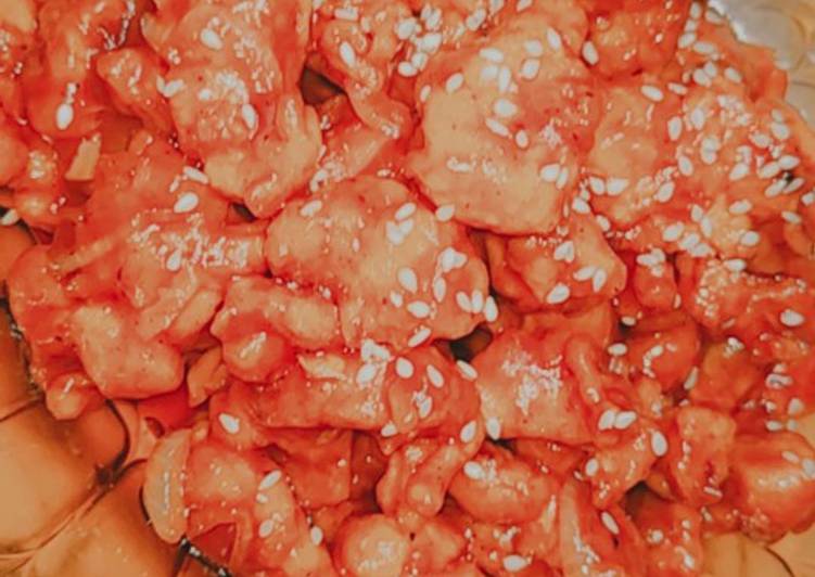 Chicken popcorn barbeque sauce