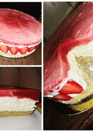 O poză a rețetei Cheesecake cu căpșuni ❤🍓.
