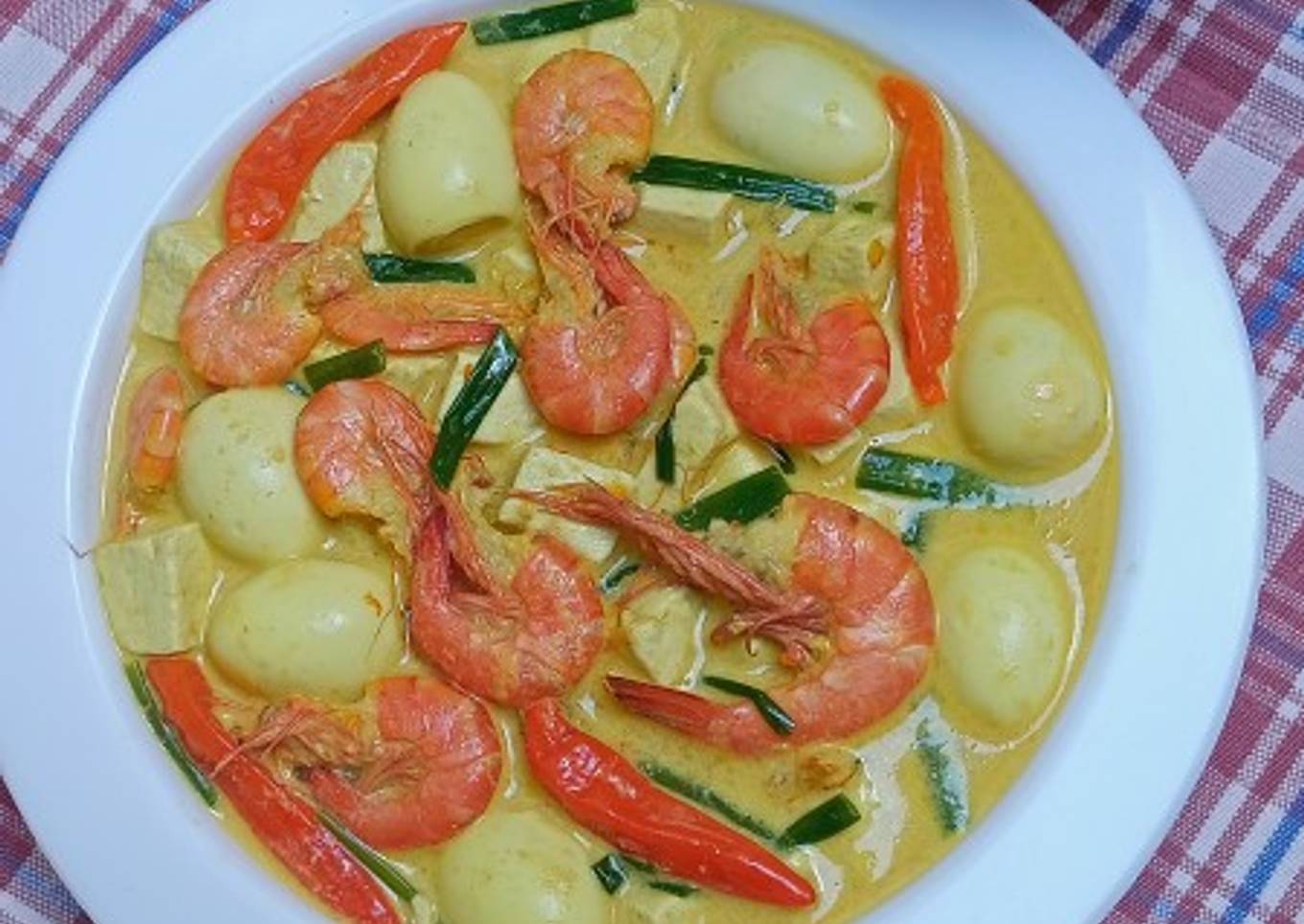 Udang Tahu Kuah Santan