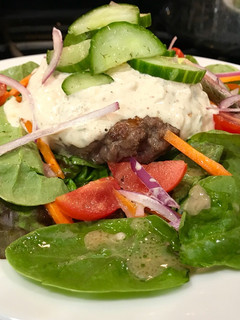 A picture of Burger Salad.
