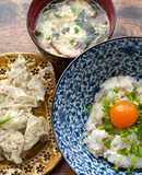 Japanese Shaomai, Kakitama Soup and Egg Rice for Lunch