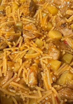 Una foto de Fideos a la cazuela
