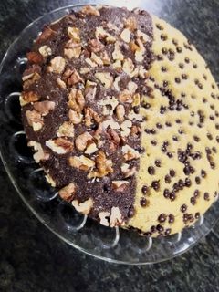 عکسی از دستور کیک دو رنگ (بدون شیر) بدون همزن برقی و بدون فر