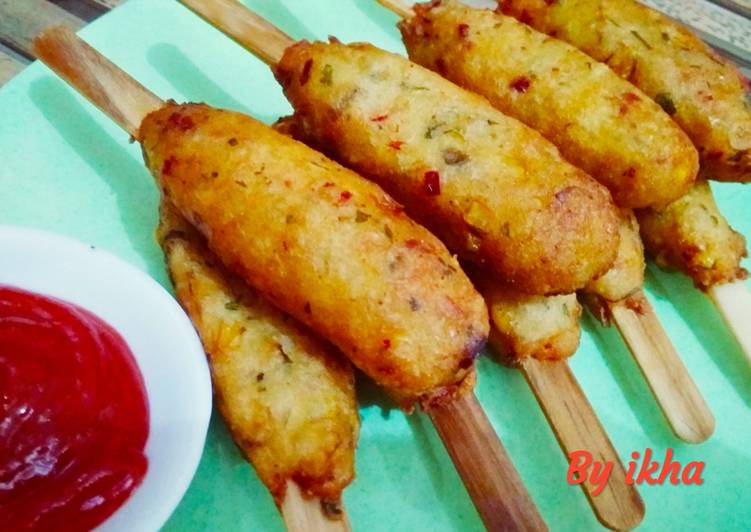 Sate Lilit Jagung Goreng