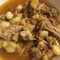 A picture of Easy Pozole Mexican Style.