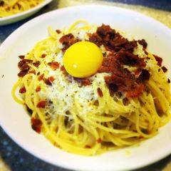 A picture of Pasta Carbonara.
