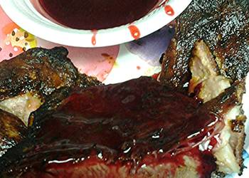 How to Recipe Delicious Pork spareribs with blackberry glaze