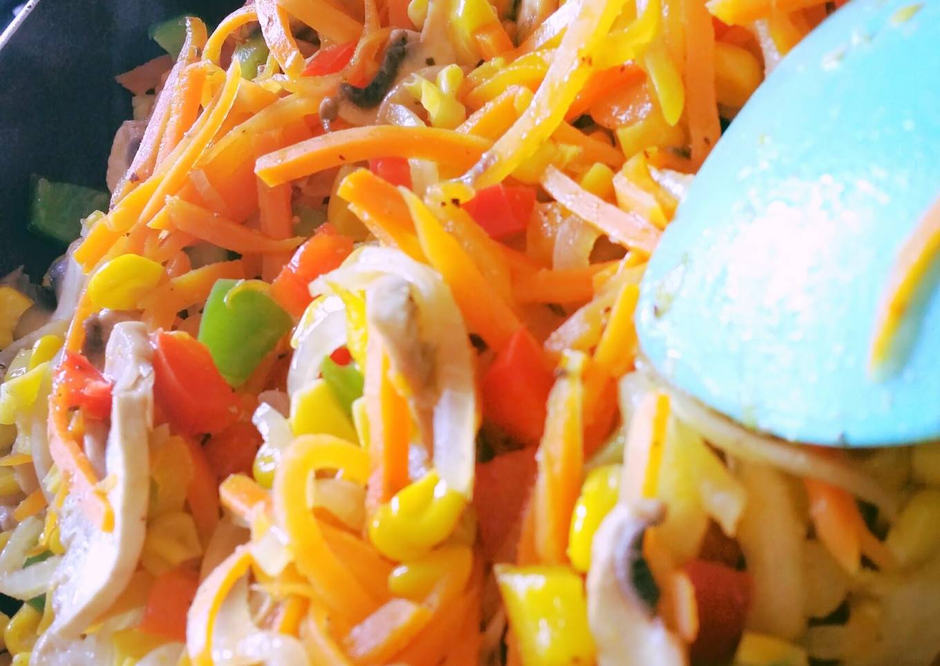 Stir fried pasta rice