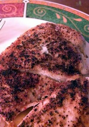 A picture of pan seared chicken breast.