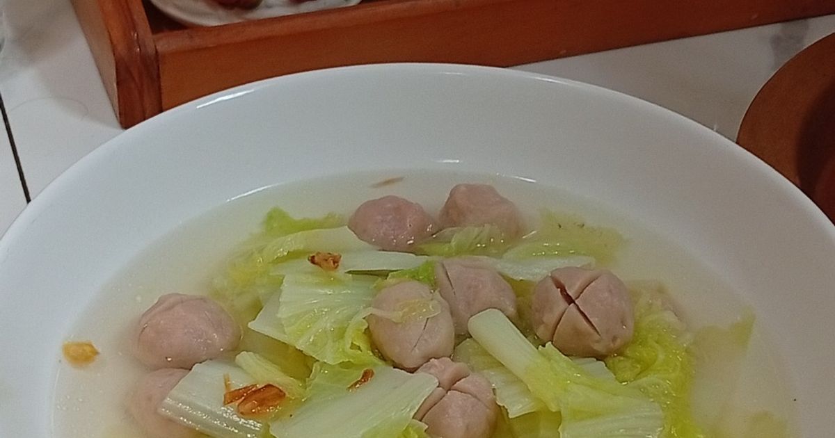 Sayur Bening Sawi Putih & Bakso