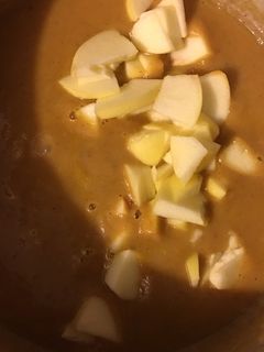 Almás édesburgonya krémleves recept fotója